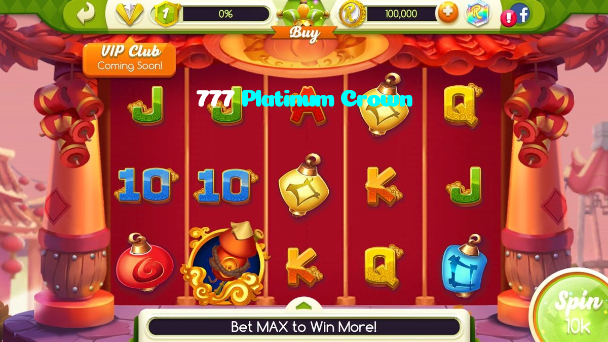 777 Platinum Crown casino presented on mobile device in Pakistan with slots and live games